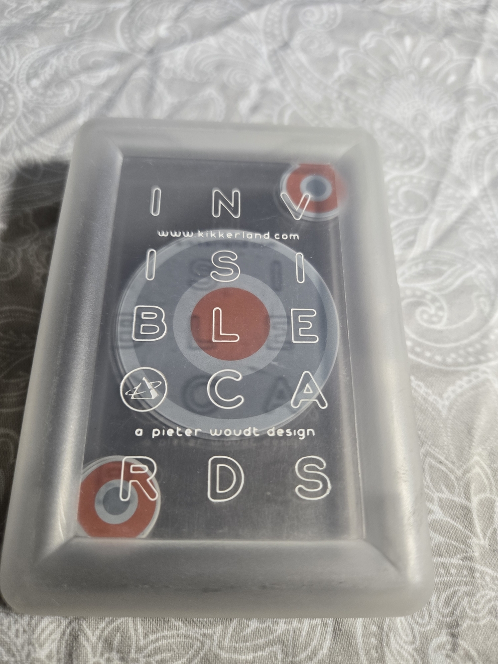 Invisible Playing Cards A Pieter Woudt Design Kikkerland  w/Hard Case